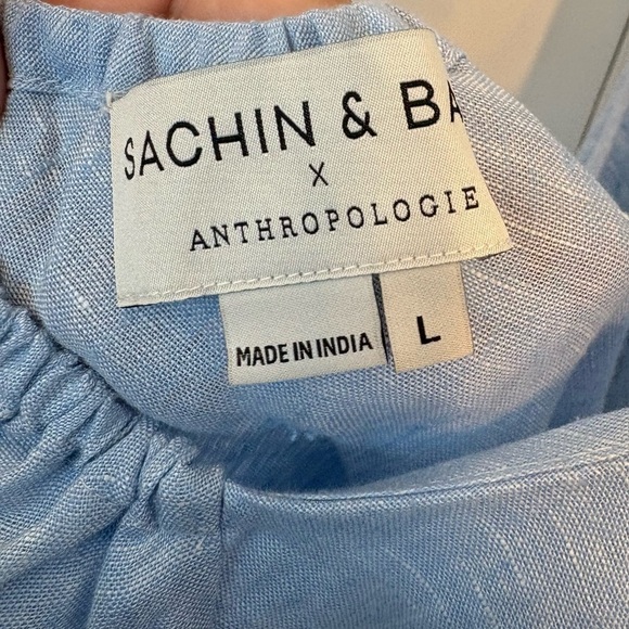 Sachin & Babi x Anthropologie Linen Halter Top Size Large - Picture 6 of 7